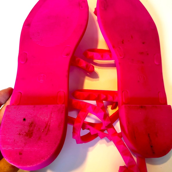 Steve Madden Studded Strappy Jelly Sandal - Hot Pink - Women’s size 9 - Picture 5 of 5